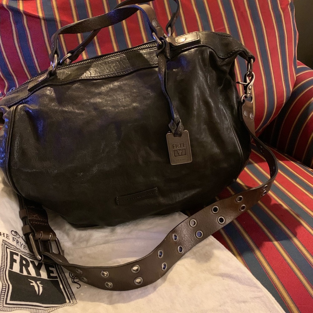 NWOT FRYE Becca Satchel Smoke Never Worn leather